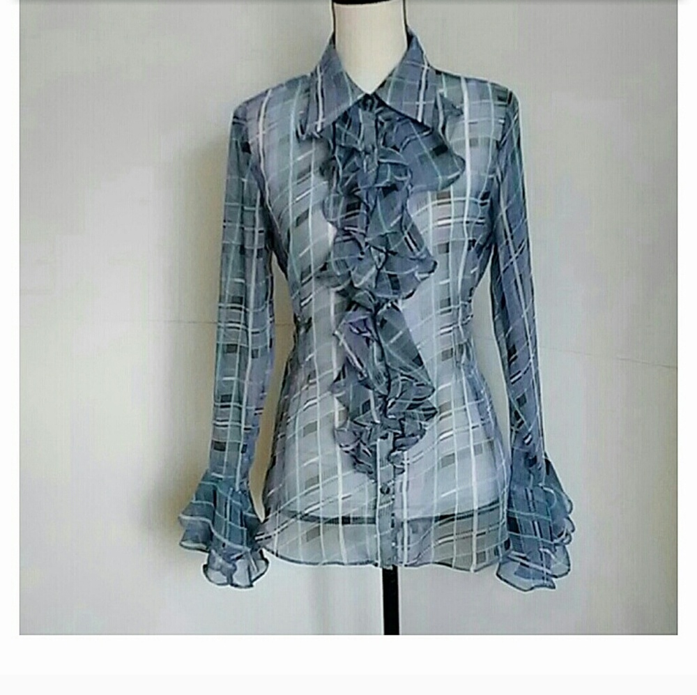 🌹 CAbi | Button Down Ruffle Blouse